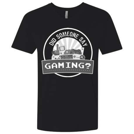 T-Shirts Black / X-Small Someone Say Gaming Men's Premium V-Neck