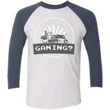T-Shirts Heather White/Indigo / X-Small Someone Say Gaming Men's Triblend 3/4 Sleeve