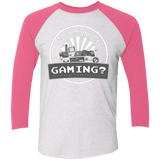 T-Shirts Heather White/Vintage Pink / X-Small Someone Say Gaming Men's Triblend 3/4 Sleeve