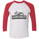 T-Shirts Heather White/Vintage Red / X-Small Someone Say Gaming Men's Triblend 3/4 Sleeve
