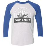 T-Shirts Heather White/Vintage Royal / X-Small Someone Say Gaming Men's Triblend 3/4 Sleeve