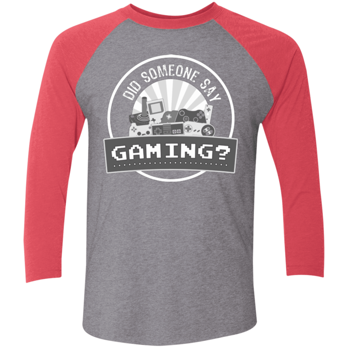 T-Shirts Premium Heather/ Vintage Red / X-Small Someone Say Gaming Men's Triblend 3/4 Sleeve
