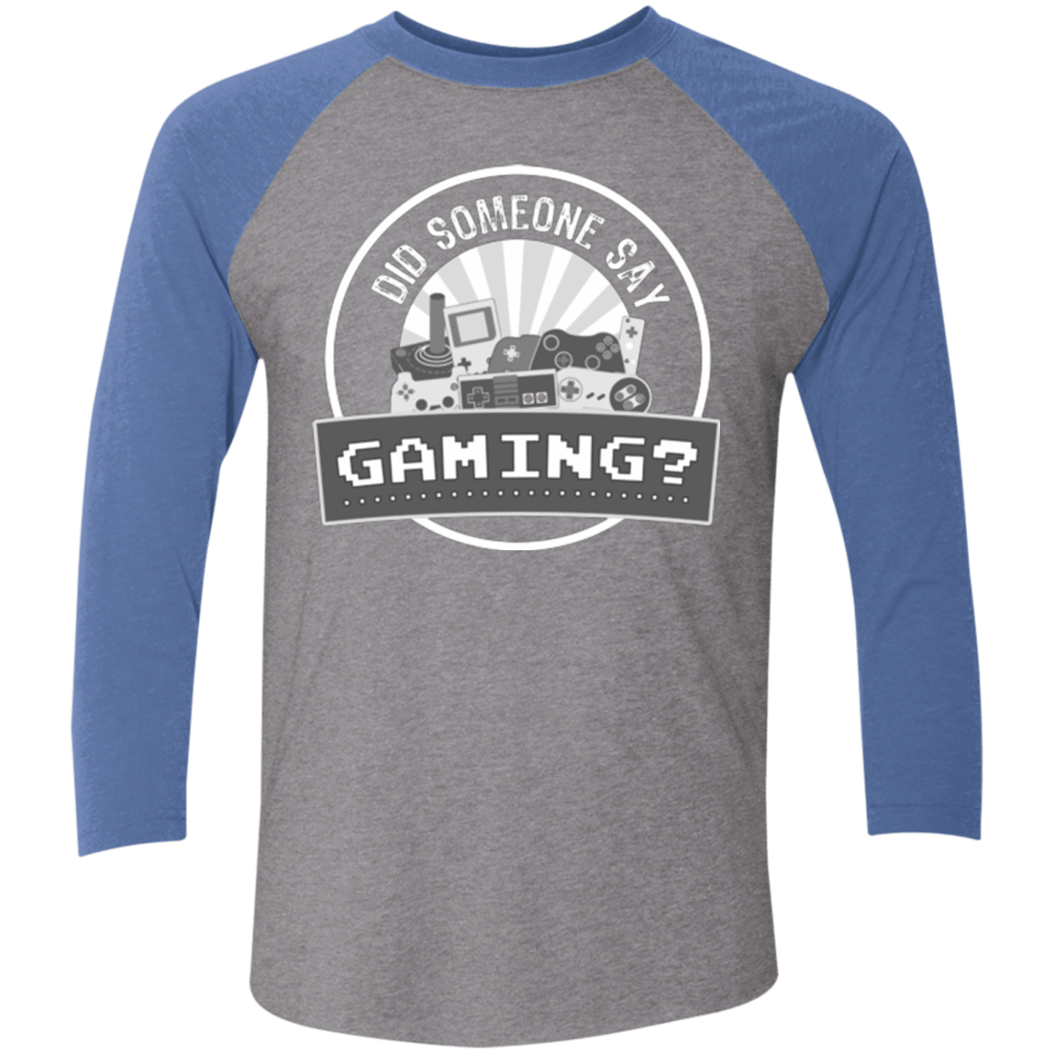 T-Shirts Premium Heather/ Vintage Royal / X-Small Someone Say Gaming Men's Triblend 3/4 Sleeve