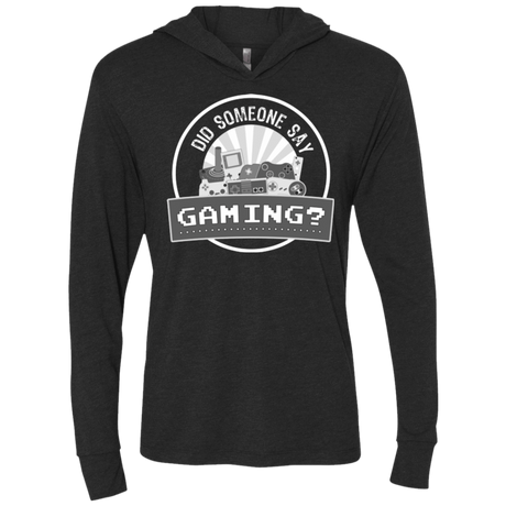 T-Shirts Vintage Black / X-Small Someone Say Gaming Triblend Long Sleeve Hoodie Tee