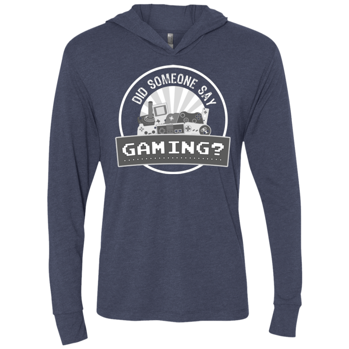 T-Shirts Vintage Navy / X-Small Someone Say Gaming Triblend Long Sleeve Hoodie Tee
