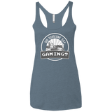 T-Shirts Indigo / X-Small Someone Say Gaming Women's Triblend Racerback Tank