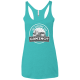 T-Shirts Tahiti Blue / X-Small Someone Say Gaming Women's Triblend Racerback Tank