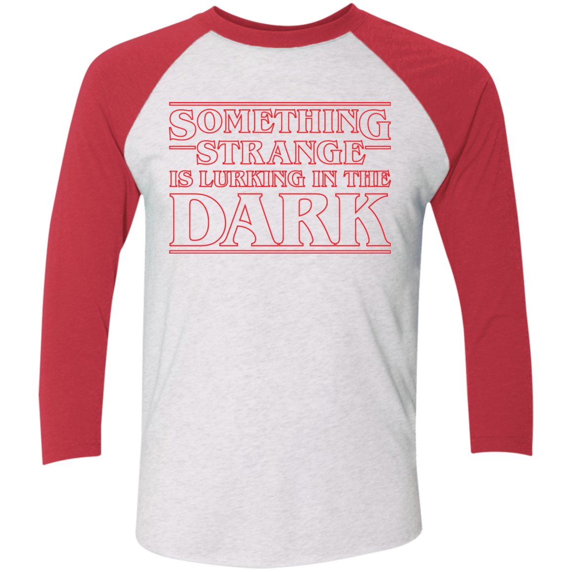 T-Shirts Heather White/Vintage Red / X-Small Something Strange Triblend 3/4 Sleeve