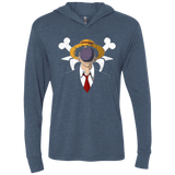 T-Shirts Indigo / X-Small Son of pirates Triblend Long Sleeve Hoodie Tee