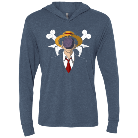 T-Shirts Indigo / X-Small Son of pirates Triblend Long Sleeve Hoodie Tee