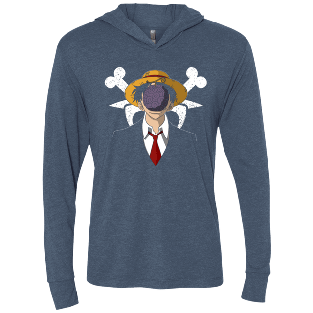 T-Shirts Indigo / X-Small Son of pirates Triblend Long Sleeve Hoodie Tee