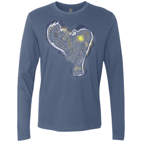T-Shirts Indigo / Small Songbird portrait Men's Premium Long Sleeve
