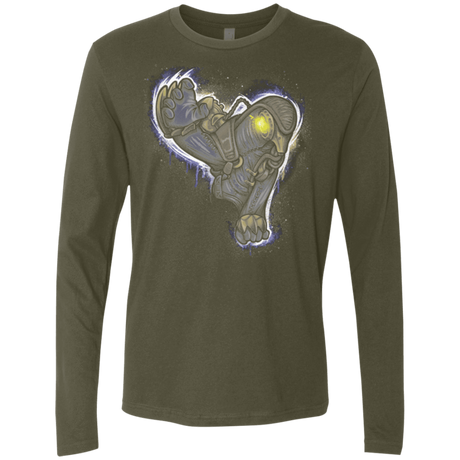 T-Shirts Military Green / Small Songbird portrait Men's Premium Long Sleeve