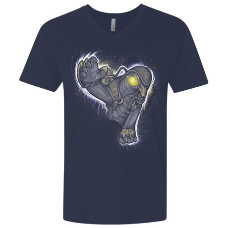 T-Shirts Midnight Navy / X-Small Songbird portrait Men's Premium V-Neck