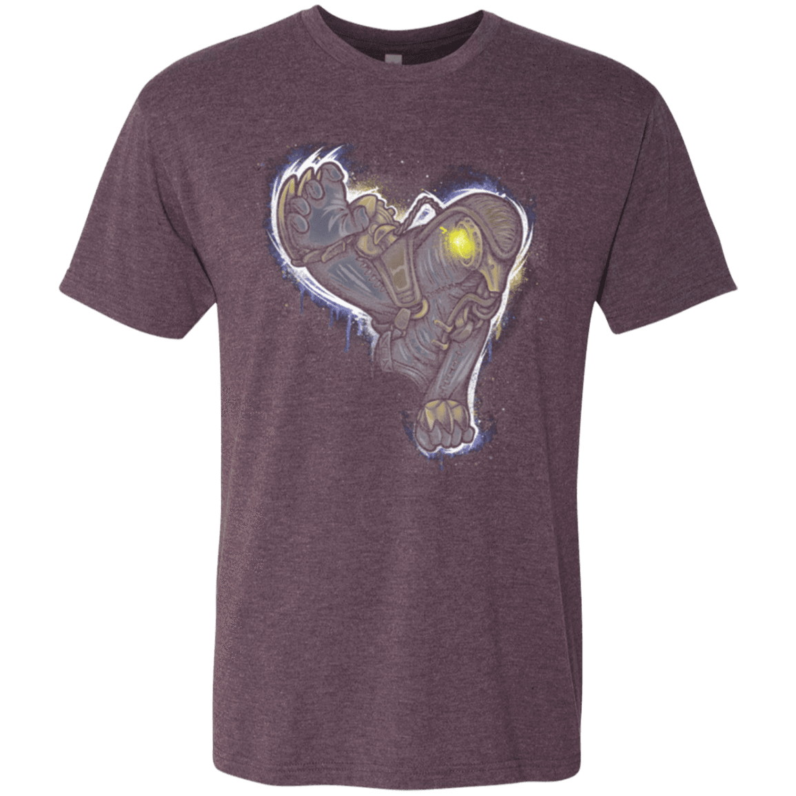 T-Shirts Vintage Purple / Small Songbird portrait Men's Triblend T-Shirt