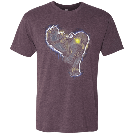 T-Shirts Vintage Purple / Small Songbird portrait Men's Triblend T-Shirt