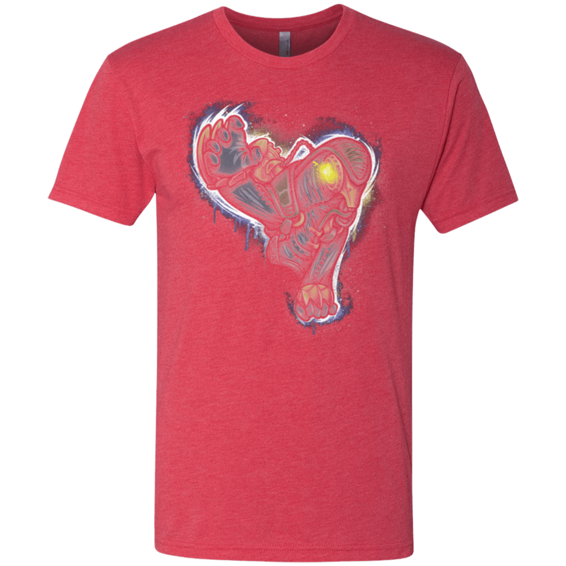 T-Shirts Vintage Red / Small Songbird portrait Men's Triblend T-Shirt