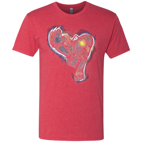 T-Shirts Vintage Red / Small Songbird portrait Men's Triblend T-Shirt