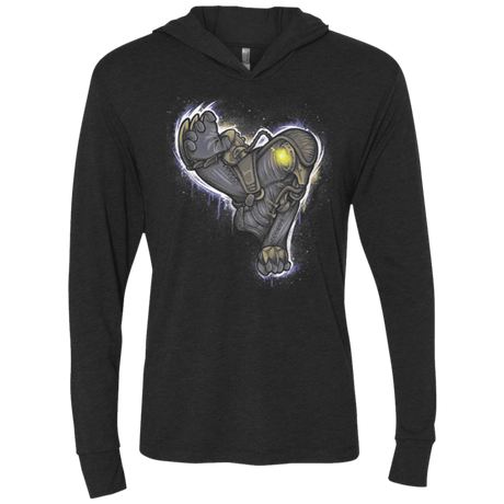 T-Shirts Vintage Black / X-Small Songbird portrait Triblend Long Sleeve Hoodie Tee