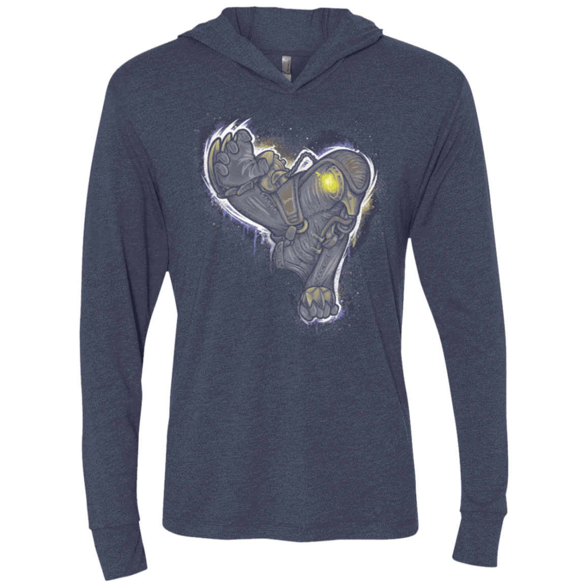 T-Shirts Vintage Navy / X-Small Songbird portrait Triblend Long Sleeve Hoodie Tee