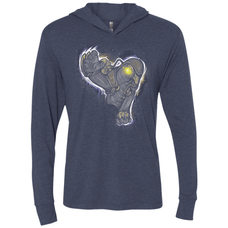 T-Shirts Vintage Navy / X-Small Songbird portrait Triblend Long Sleeve Hoodie Tee