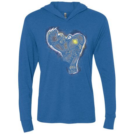 T-Shirts Vintage Royal / X-Small Songbird portrait Triblend Long Sleeve Hoodie Tee