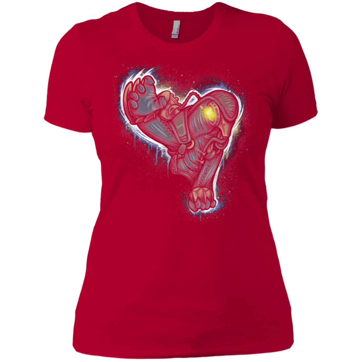 T-Shirts Red / X-Small Songbird portrait Women's Premium T-Shirt