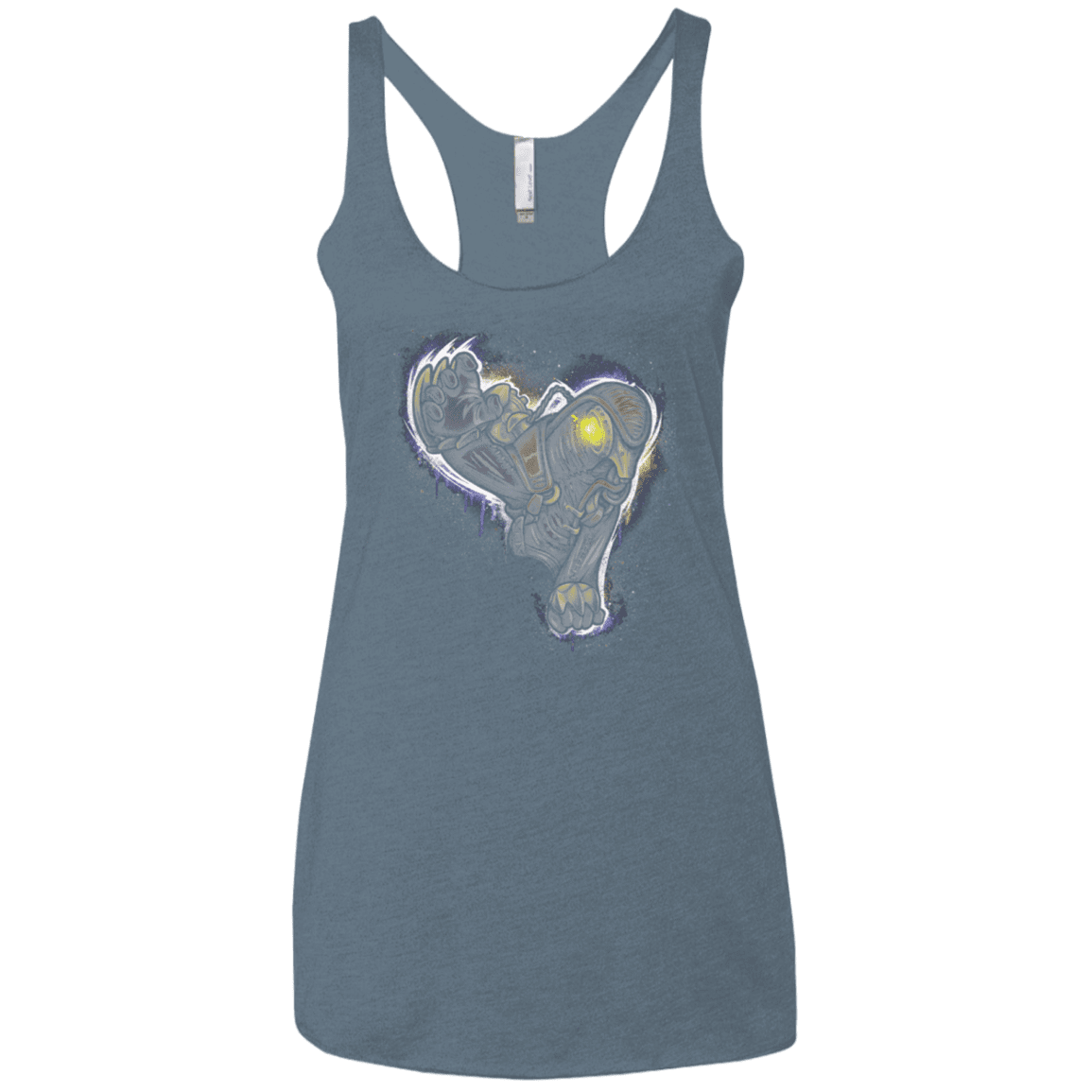 T-Shirts Indigo / X-Small Songbird portrait Women's Triblend Racerback Tank