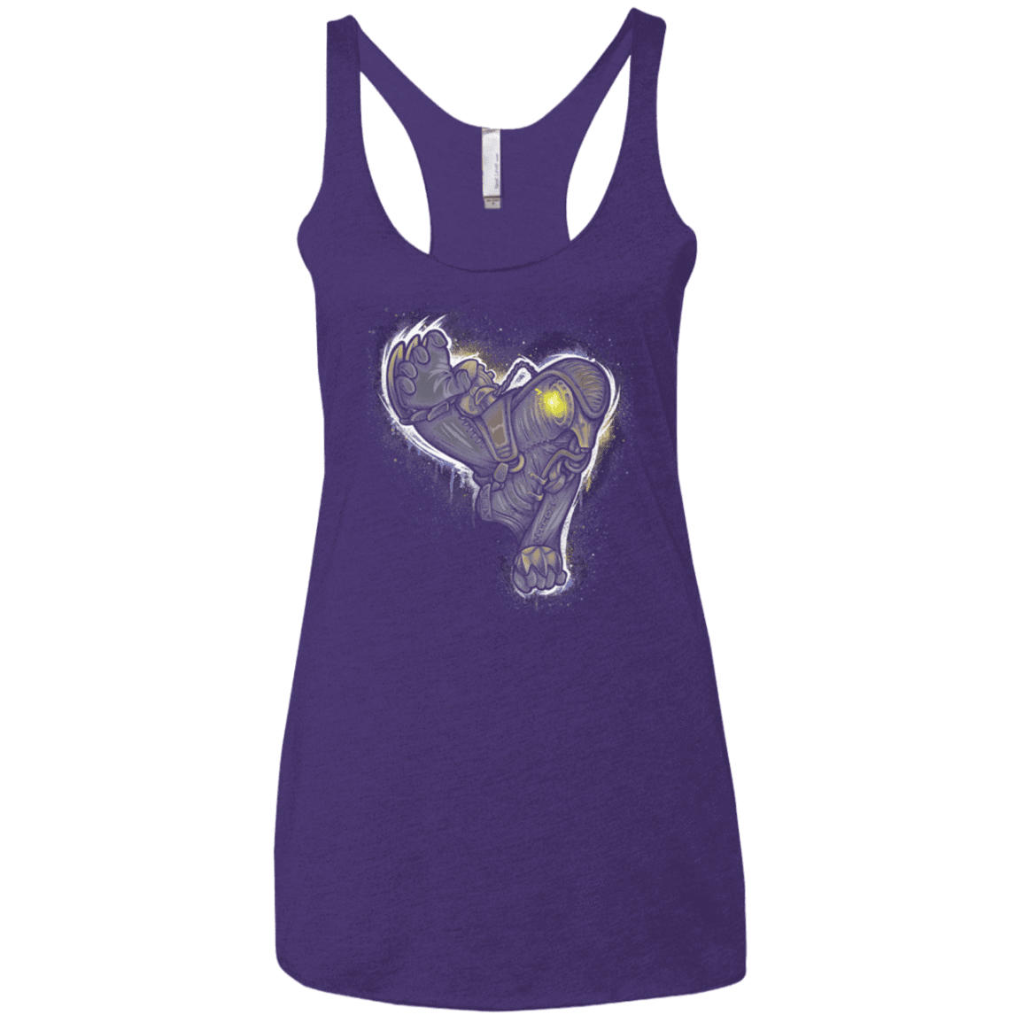 T-Shirts Purple / X-Small Songbird portrait Women's Triblend Racerback Tank