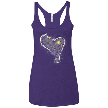 T-Shirts Purple / X-Small Songbird portrait Women's Triblend Racerback Tank