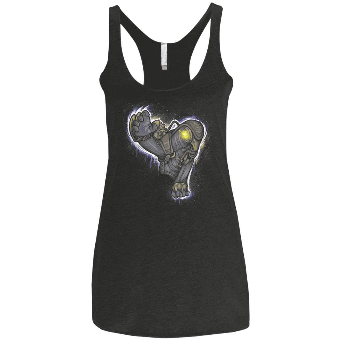 T-Shirts Vintage Black / X-Small Songbird portrait Women's Triblend Racerback Tank