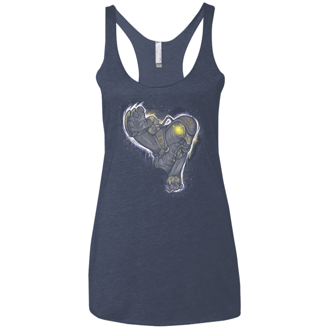 T-Shirts Vintage Navy / X-Small Songbird portrait Women's Triblend Racerback Tank