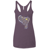 T-Shirts Vintage Purple / X-Small Songbird portrait Women's Triblend Racerback Tank