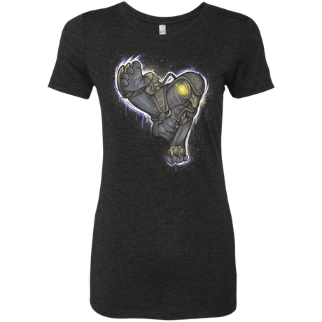 T-Shirts Vintage Black / Small Songbird portrait Women's Triblend T-Shirt