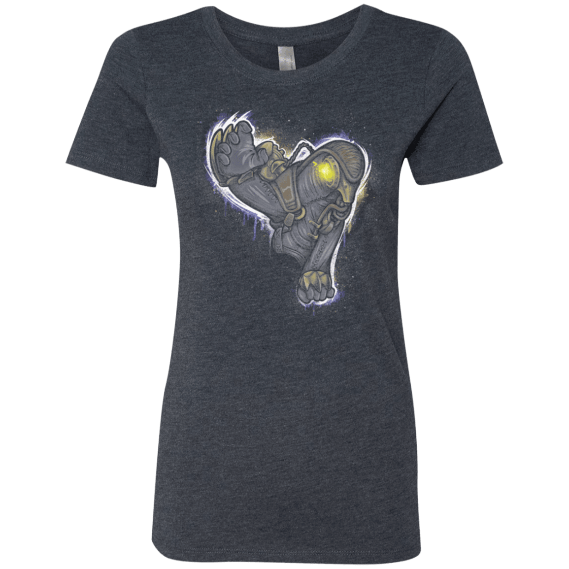 T-Shirts Vintage Navy / Small Songbird portrait Women's Triblend T-Shirt