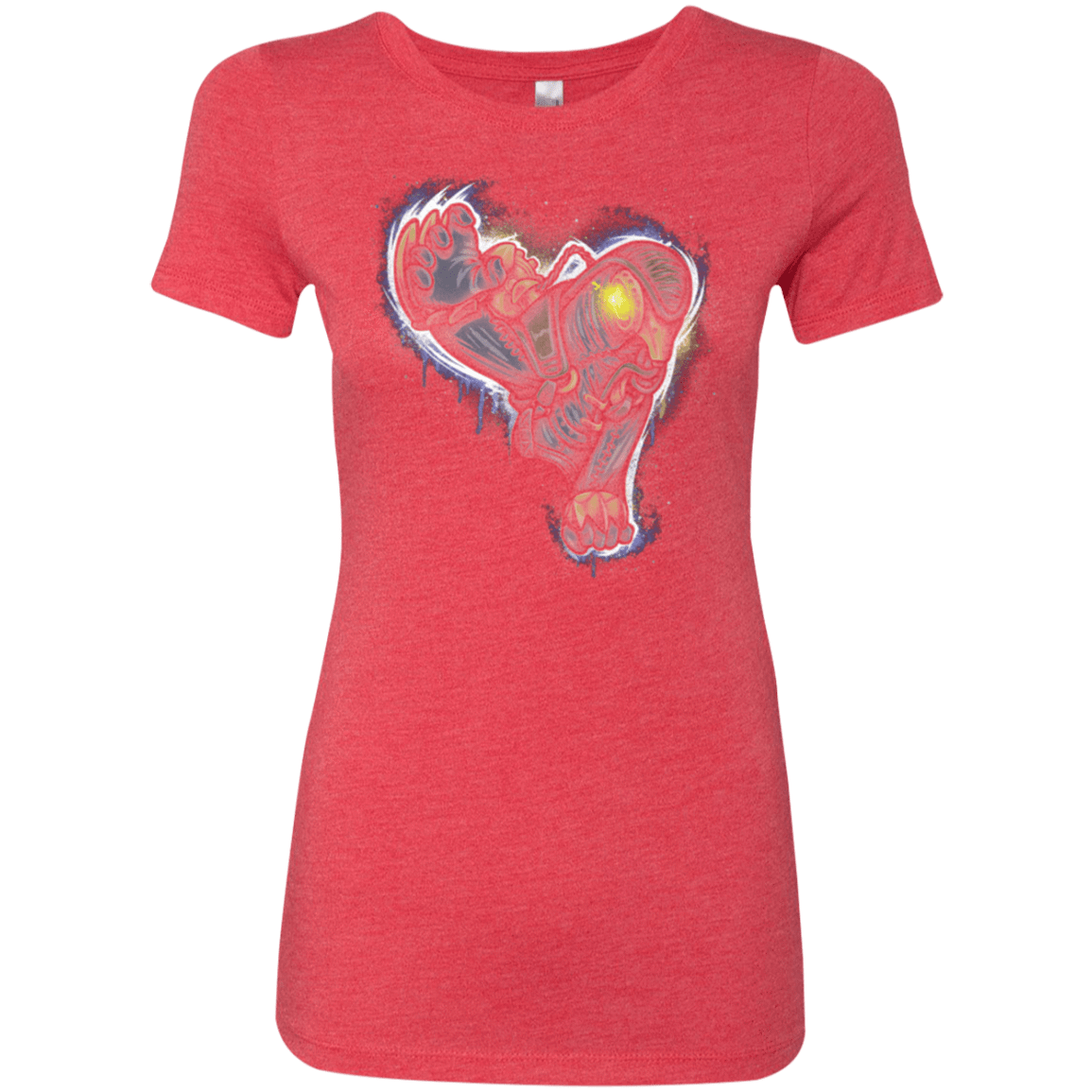 T-Shirts Vintage Red / Small Songbird portrait Women's Triblend T-Shirt
