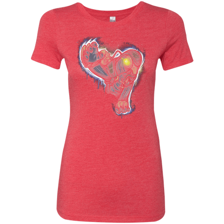 T-Shirts Vintage Red / Small Songbird portrait Women's Triblend T-Shirt