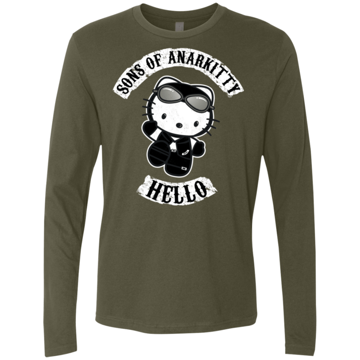 T-Shirts Military Green / Small Sons of Anarkitty Men's Premium Long Sleeve
