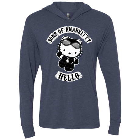T-Shirts Vintage Navy / X-Small Sons of Anarkitty Triblend Long Sleeve Hoodie Tee