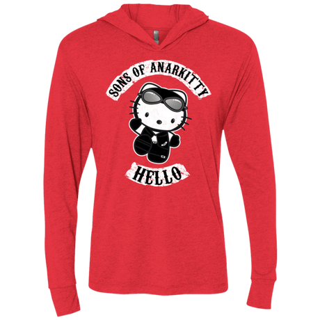 T-Shirts Vintage Red / X-Small Sons of Anarkitty Triblend Long Sleeve Hoodie Tee