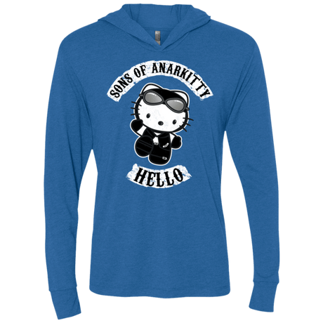 T-Shirts Vintage Royal / X-Small Sons of Anarkitty Triblend Long Sleeve Hoodie Tee