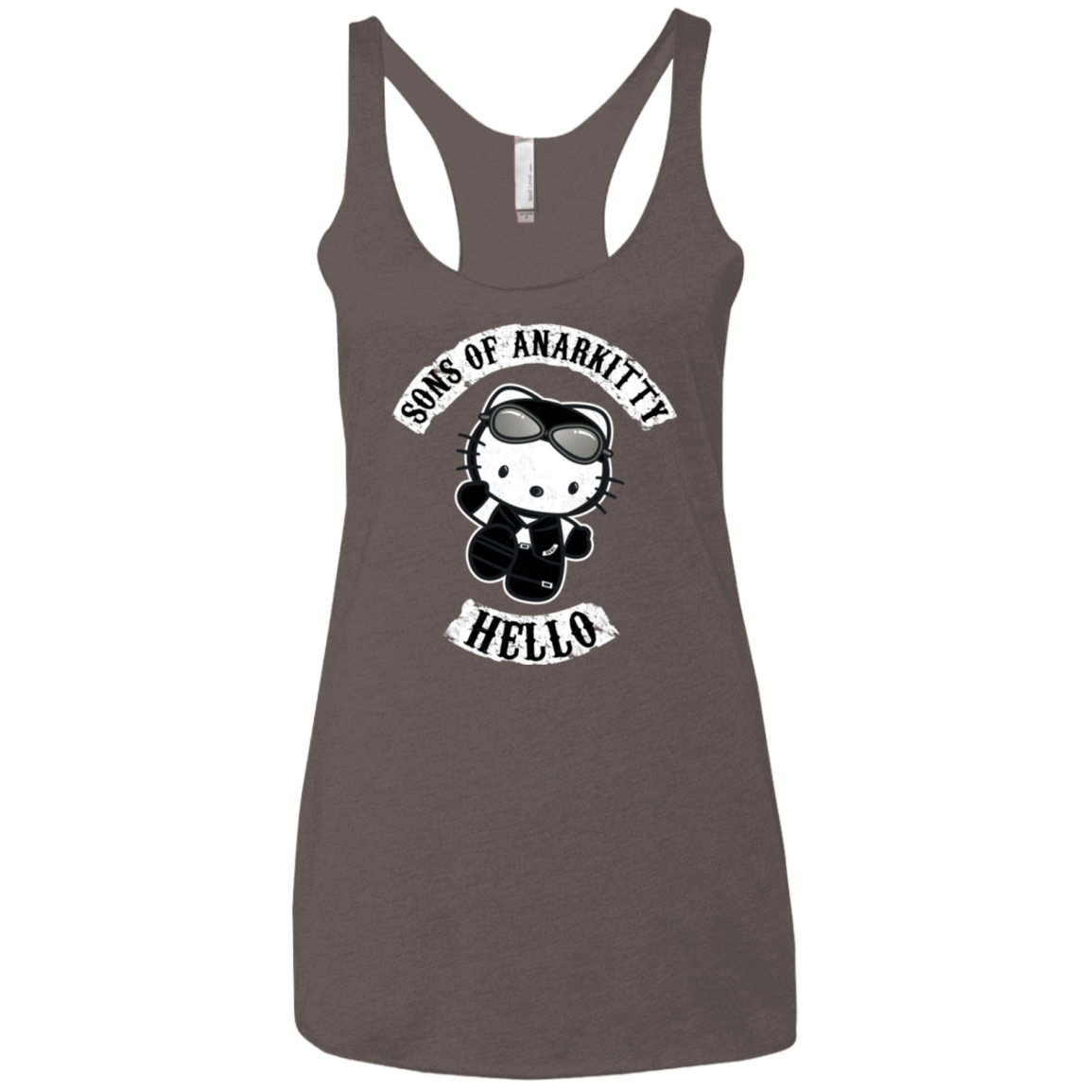 T-Shirts Macchiato / X-Small Sons of Anarkitty Women's Triblend Racerback Tank