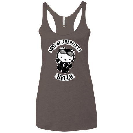 T-Shirts Macchiato / X-Small Sons of Anarkitty Women's Triblend Racerback Tank