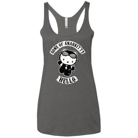 T-Shirts Premium Heather / X-Small Sons of Anarkitty Women's Triblend Racerback Tank