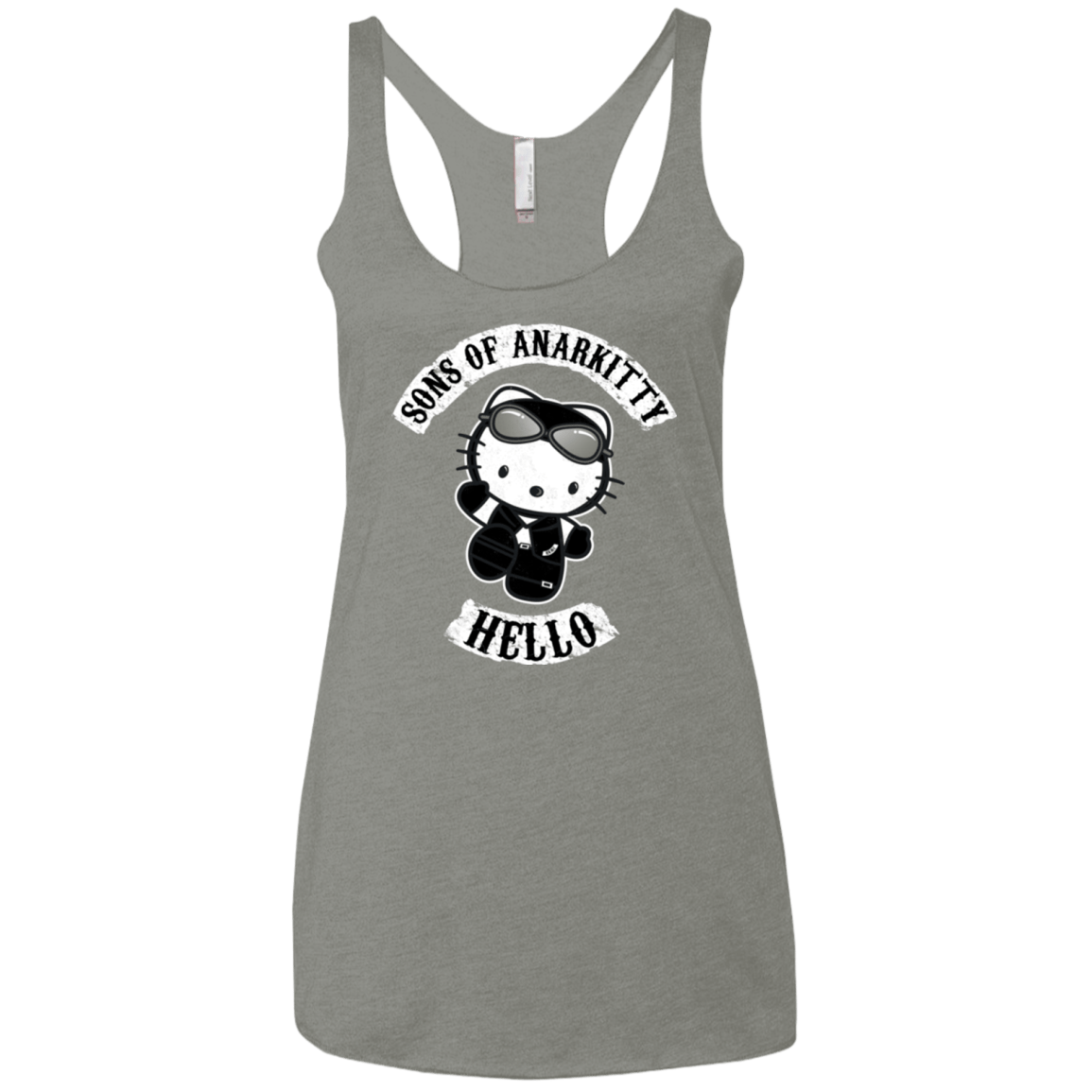 T-Shirts Venetian Grey / X-Small Sons of Anarkitty Women's Triblend Racerback Tank