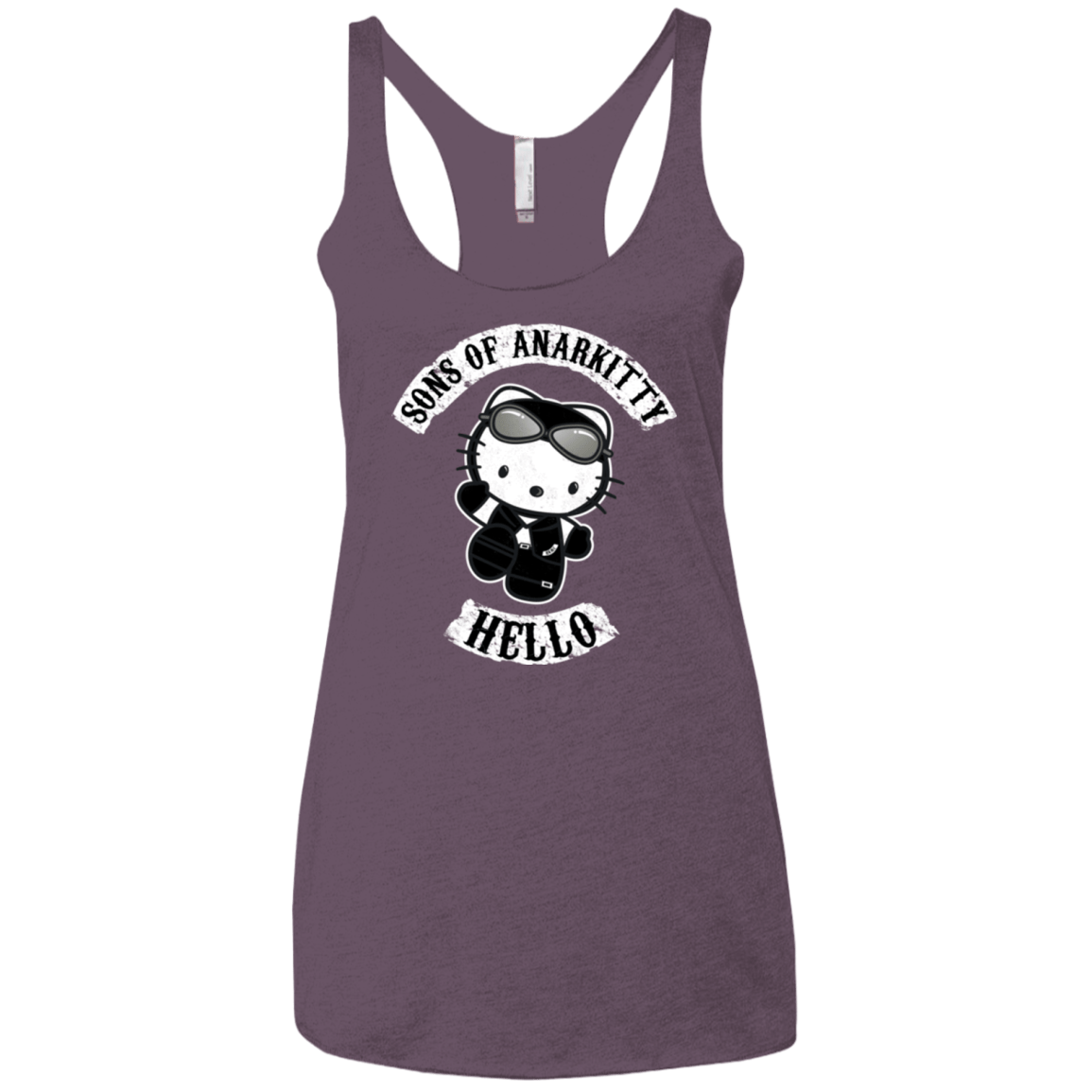T-Shirts Vintage Purple / X-Small Sons of Anarkitty Women's Triblend Racerback Tank
