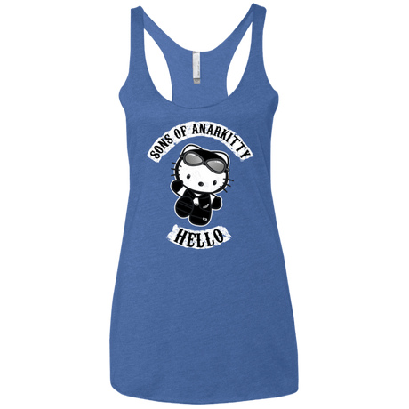T-Shirts Vintage Royal / X-Small Sons of Anarkitty Women's Triblend Racerback Tank