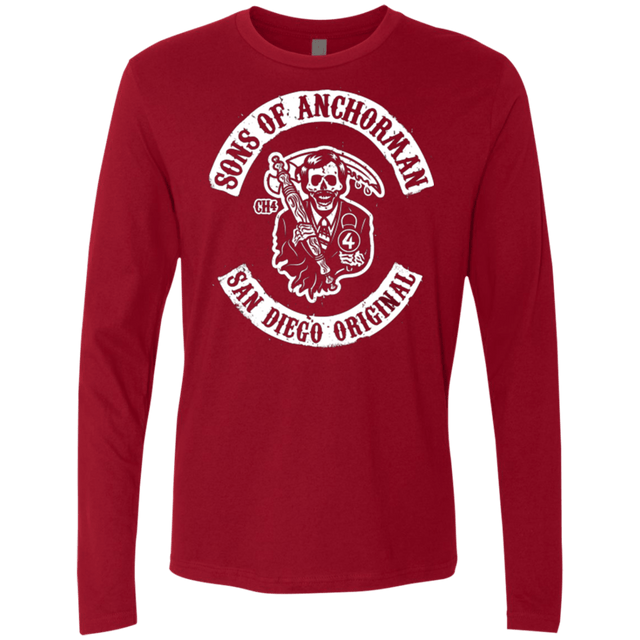 T-Shirts Cardinal / Small Sons of Anchorman Men's Premium Long Sleeve