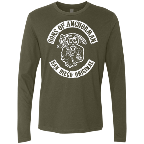 T-Shirts Military Green / Small Sons of Anchorman Men's Premium Long Sleeve