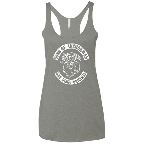 T-Shirts Venetian Grey / X-Small Sons of Anchorman Women's Triblend Racerback Tank
